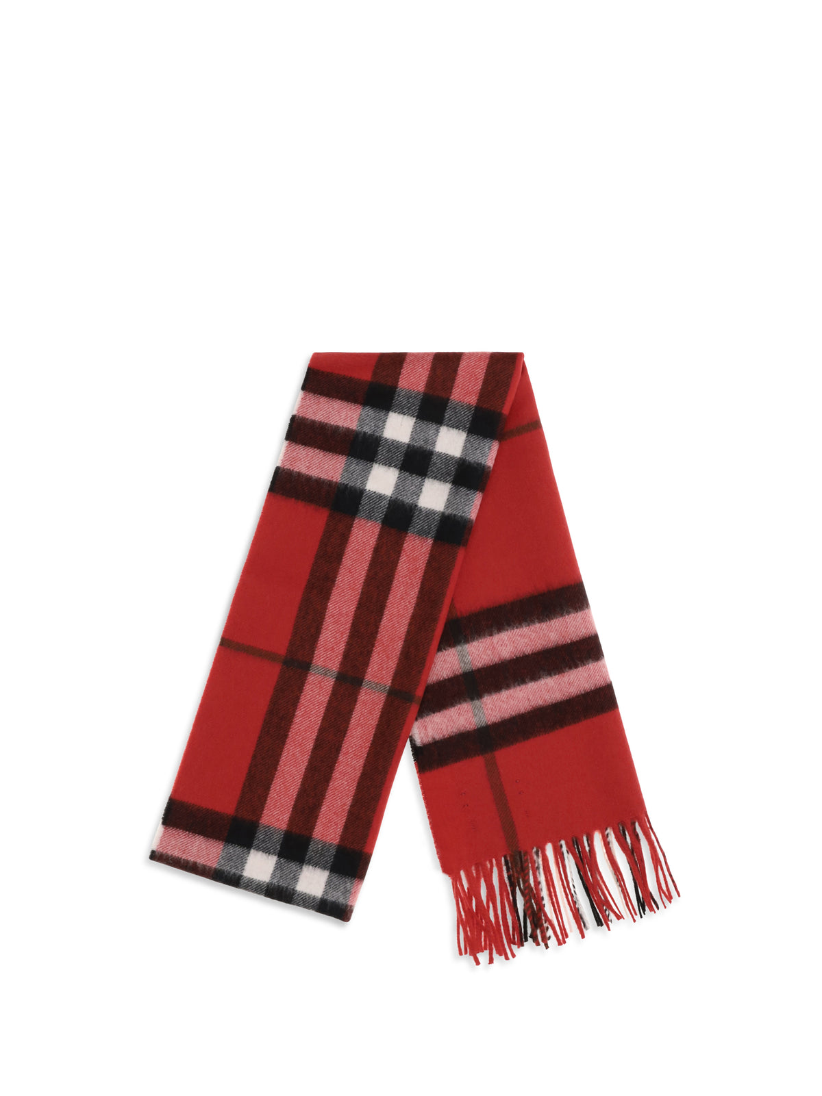 Burberry Check cashmere Scarf - Post Red