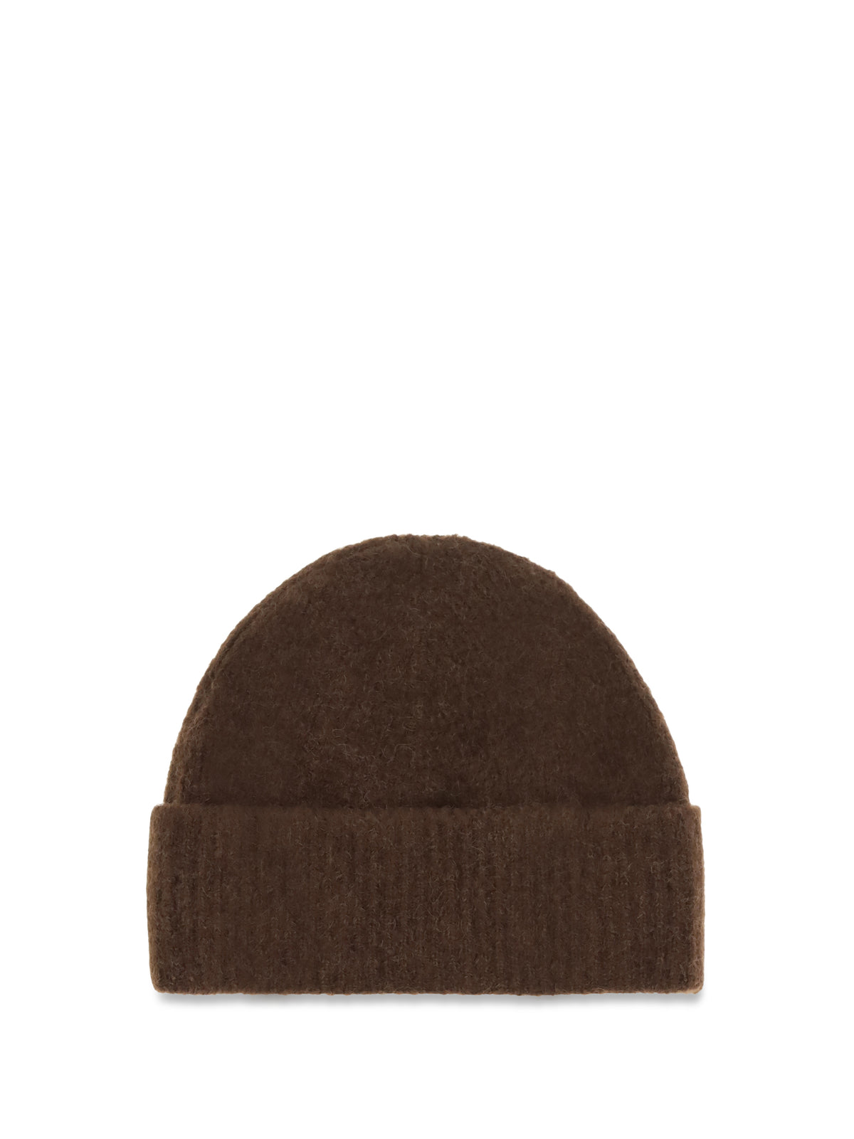 Ami Paris Ami de Coeur wool Beanie - Marron Chocolat/Ecru