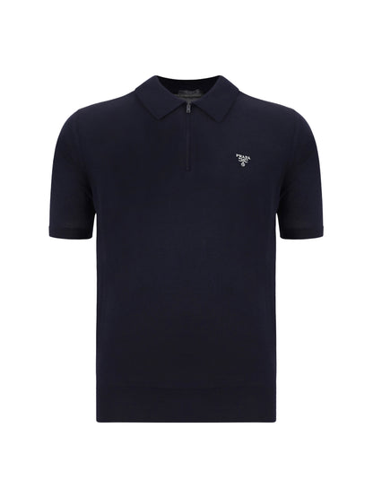 Prada Virgin wool Polo Shirt - Black