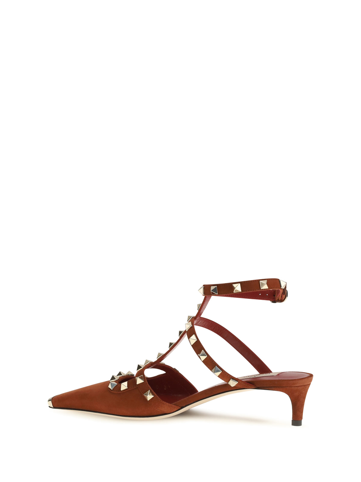 Valentino Rockstud kid leather Pumps - Deep Rust