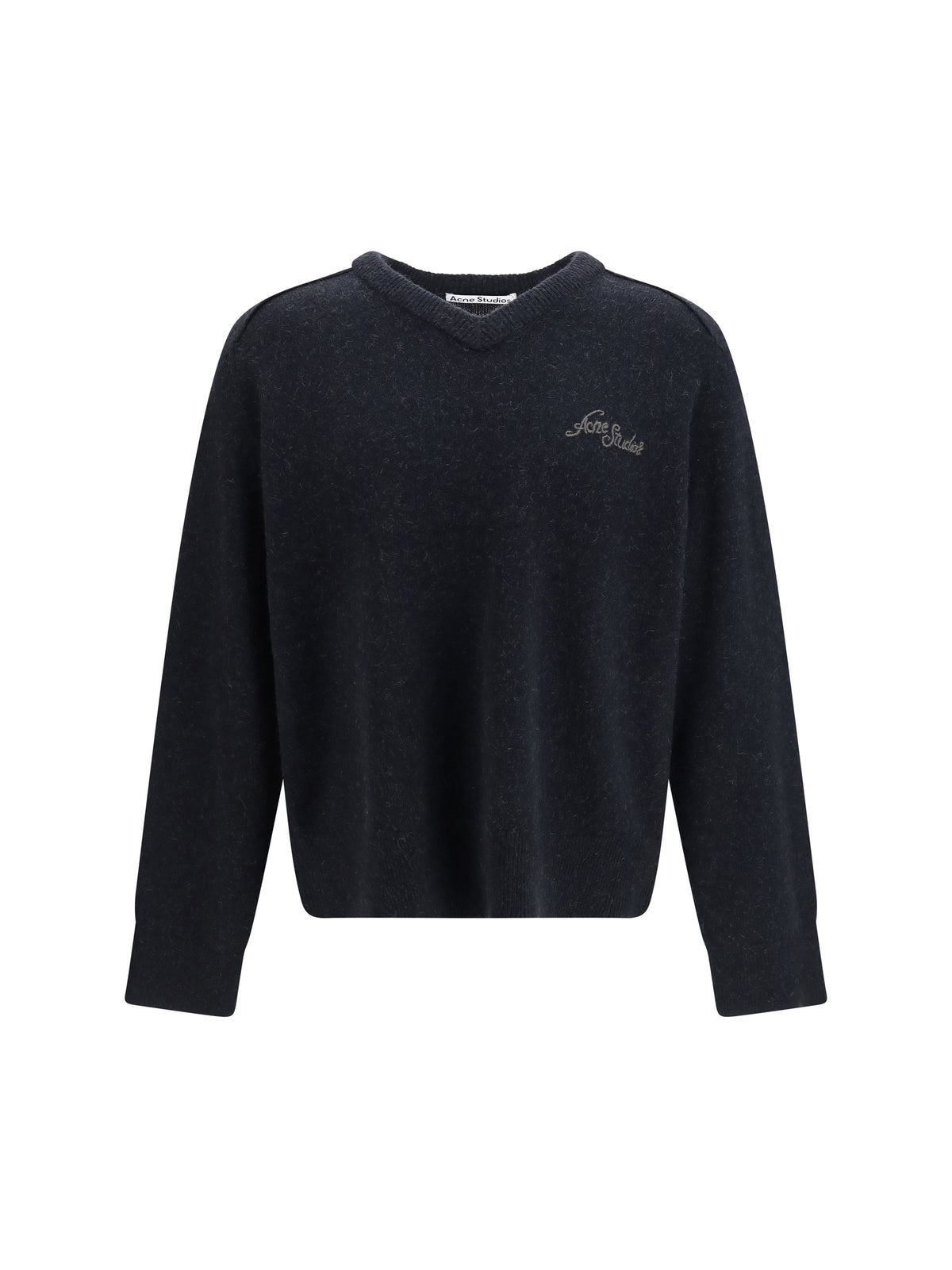 Acne Studios Camel hair V-neck Sweater - Black