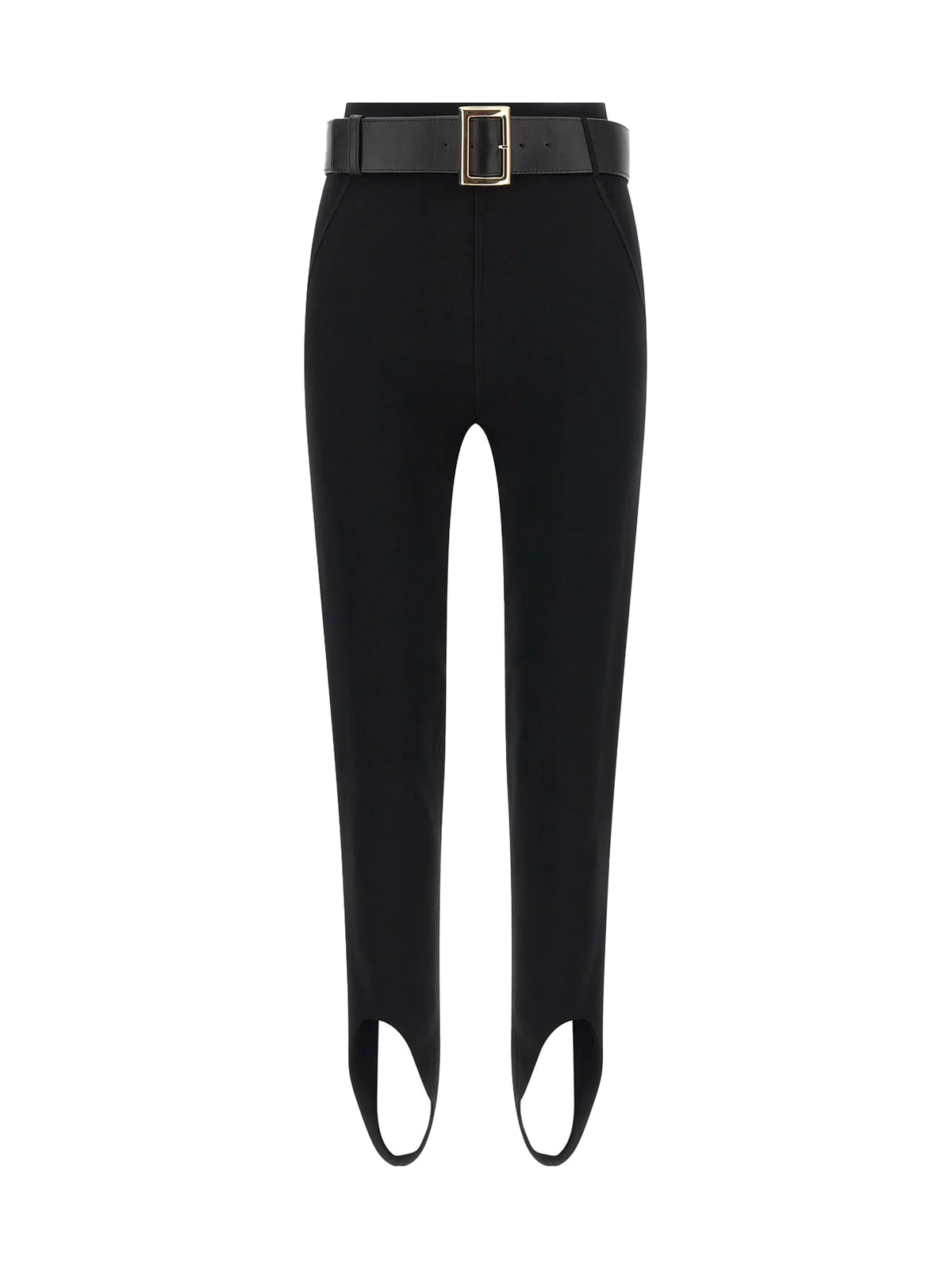 Self-Portrait Stretch jersey Leggings with belt - Black