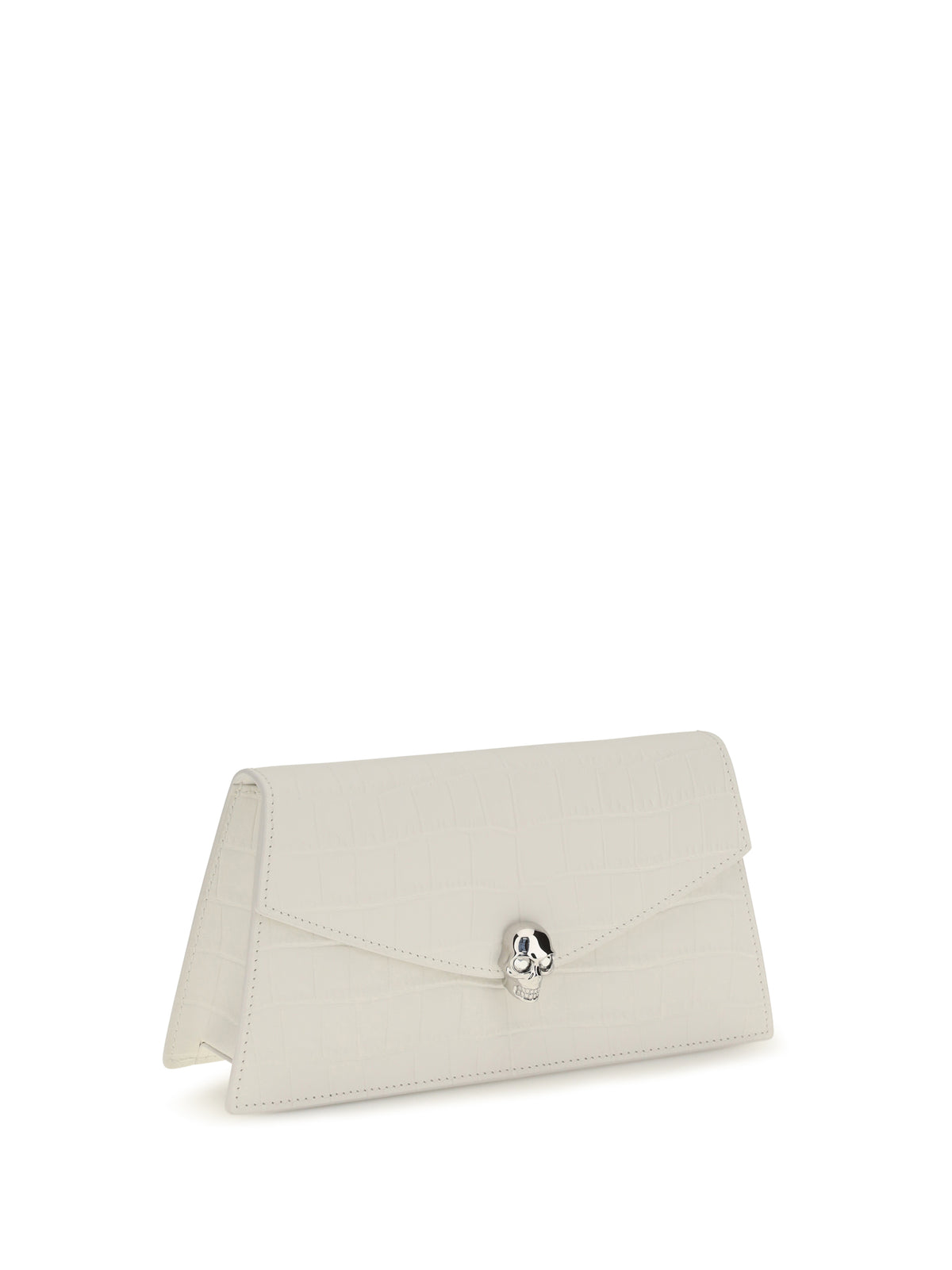 Alexander McQueen Mini Skull Clutch - White