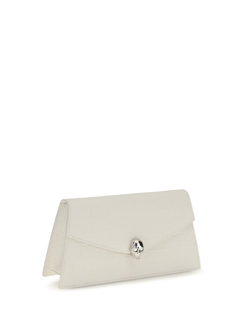 Alexander McQueen Mini Skull Clutch - White