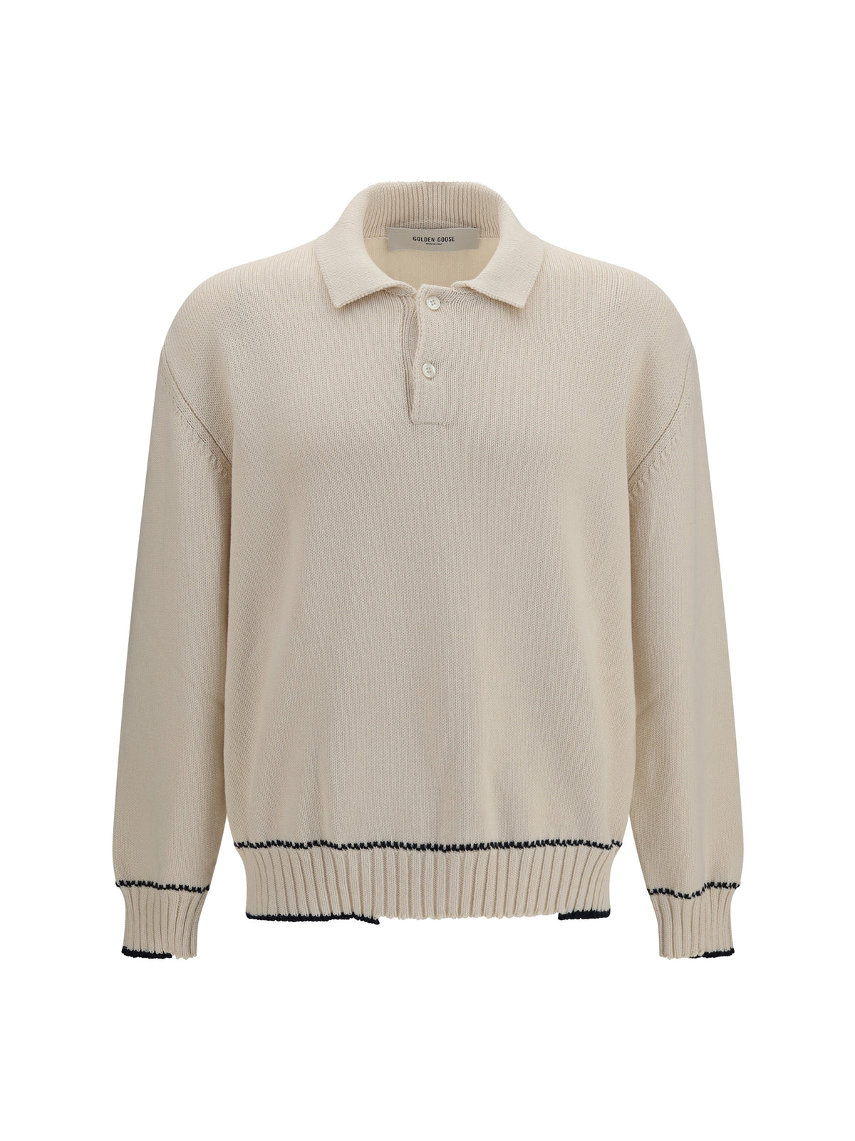 Golden Goose Rindley Polo with logo print - Heritage White
