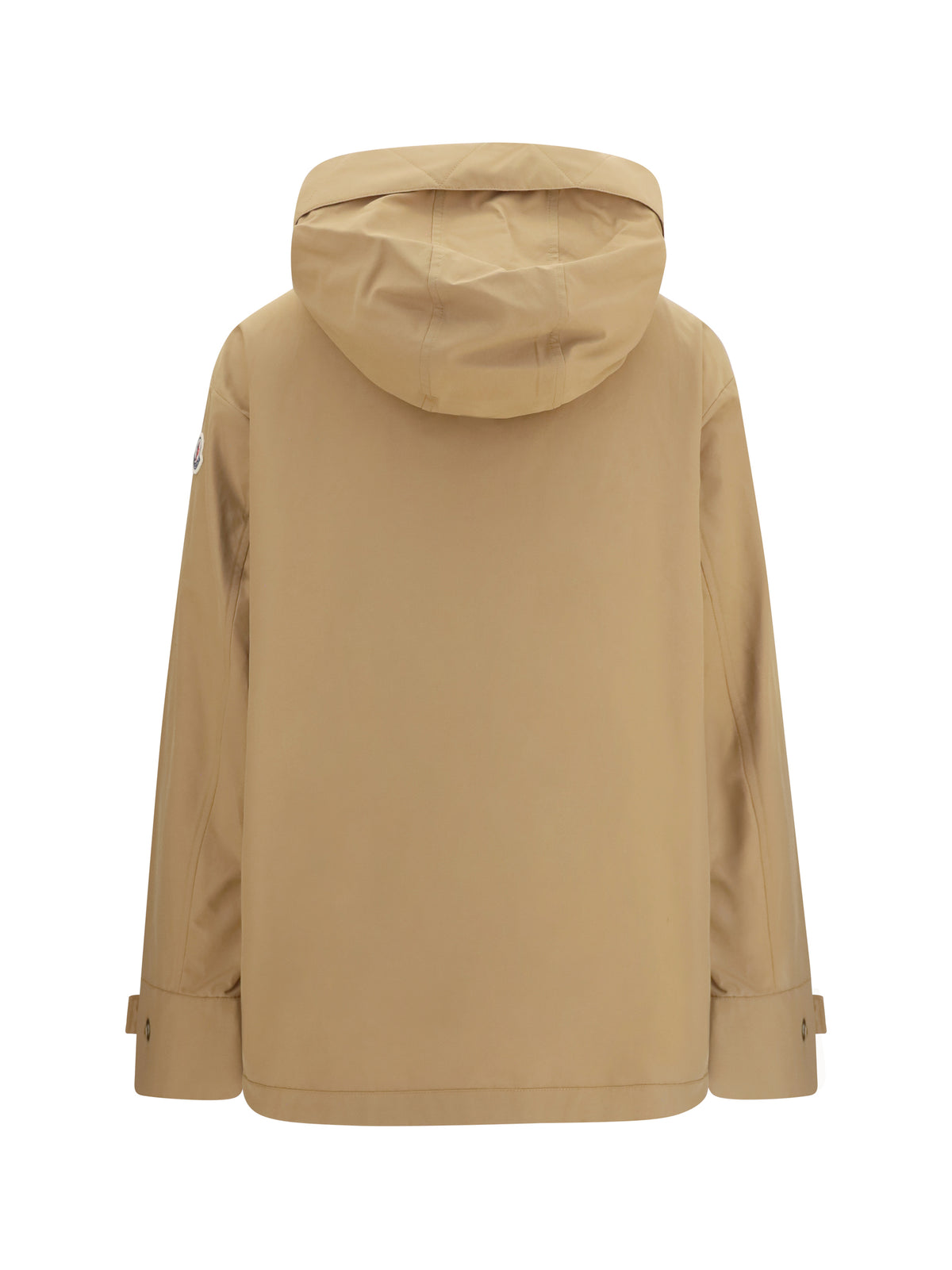 Moncler Hooded Jacket with logo patch - Brown