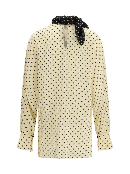 VALENTINO Polka dot Blouse with side bow
