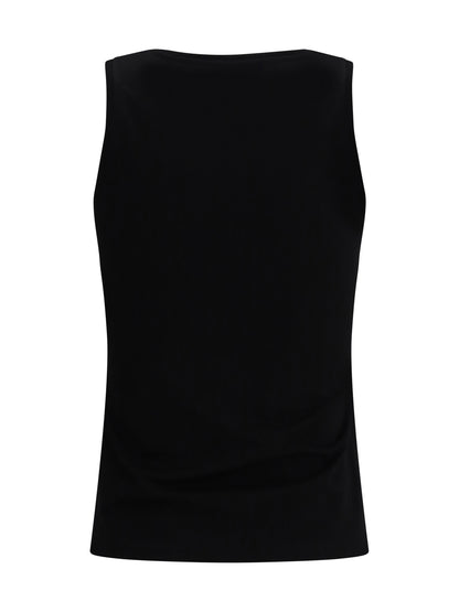 Balmain Paris brush print Tank Top - Noir/Blanc