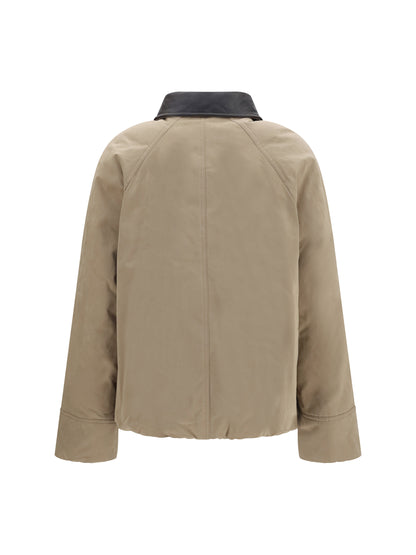Brunello Cucinelli Padded down Jacket with leather collar - Fungo