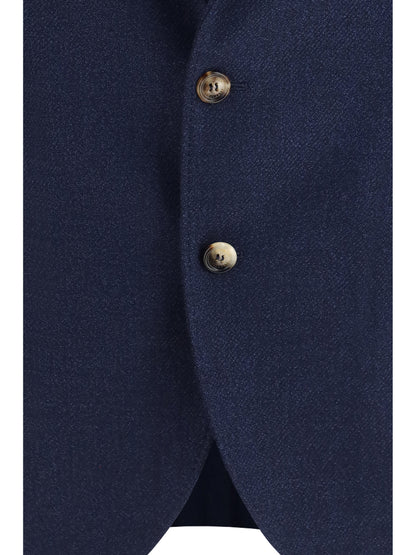 Brunello Cucinelli Single breasted wool Blazer - Navy