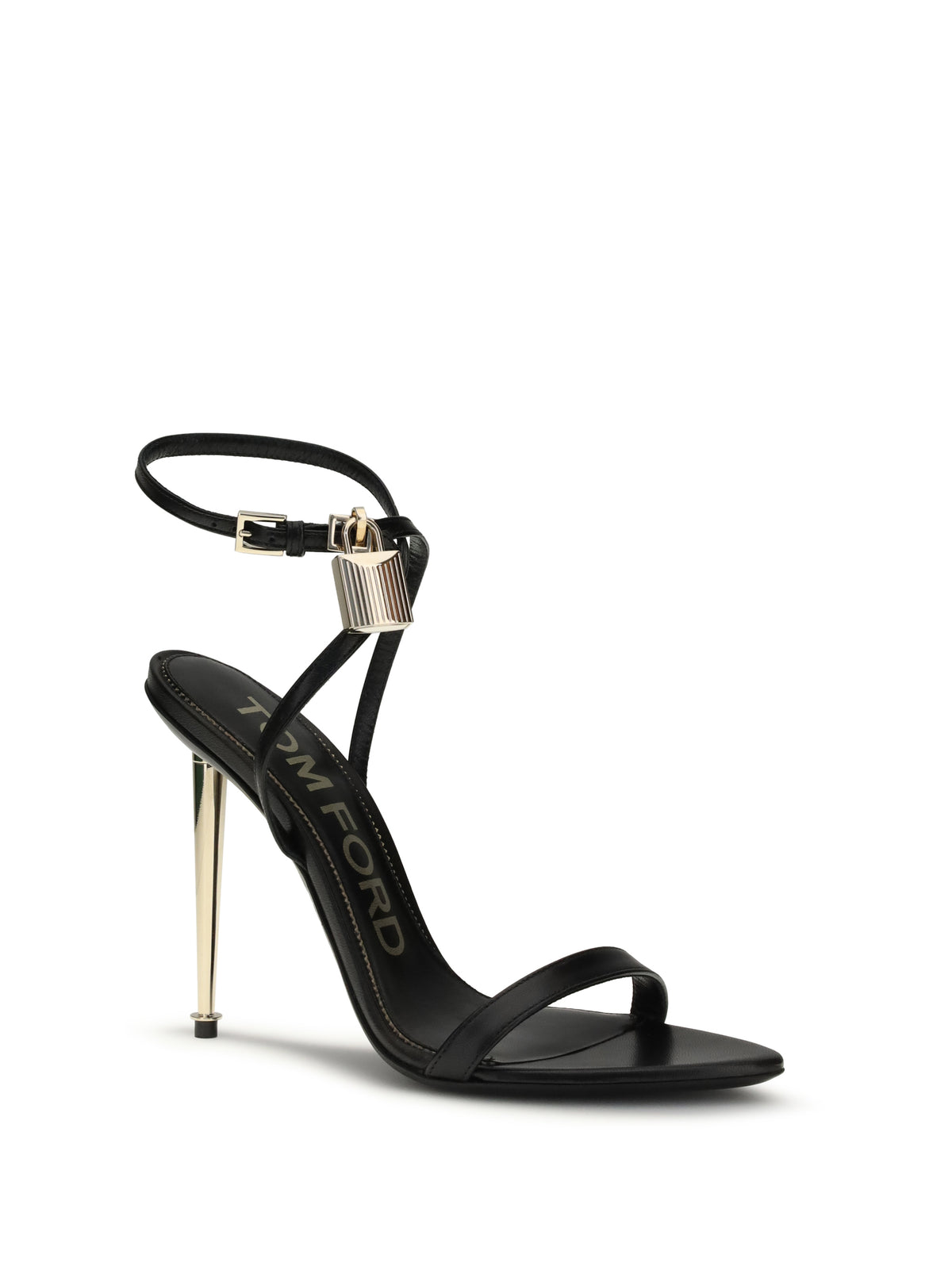 Tom Ford Padlock Pointy Naked heeled Sandals - Black
