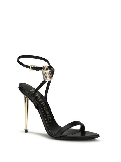 Tom Ford Padlock Pointy Naked heeled Sandals - Black