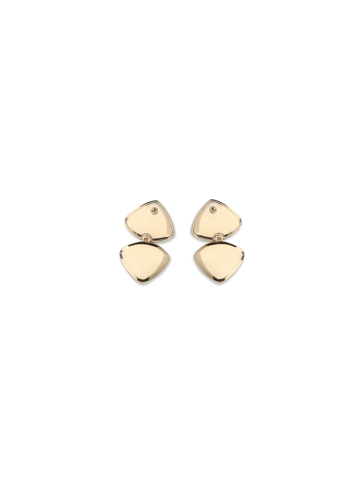 Self-Portrait Two-tone speckled enamel Earrings - Gold