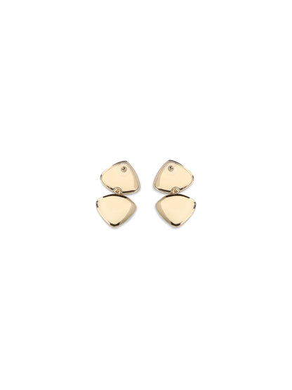 Self-Portrait Two-tone speckled enamel Earrings - Gold
