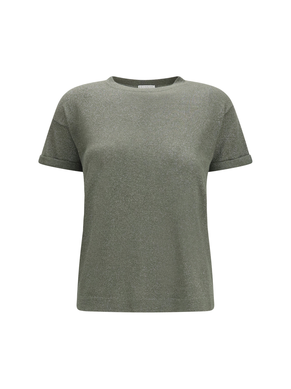 Brunello Cucinelli Cashmere glitter T-shirt - Origano