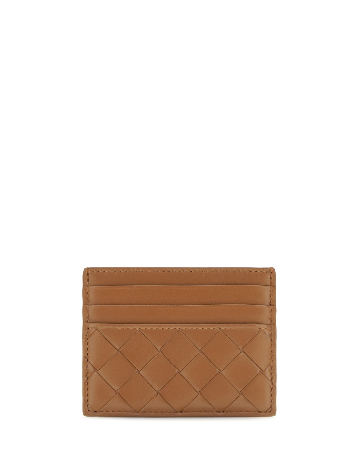 Bottega Veneta Leather Card Holder - Tannin-Gold