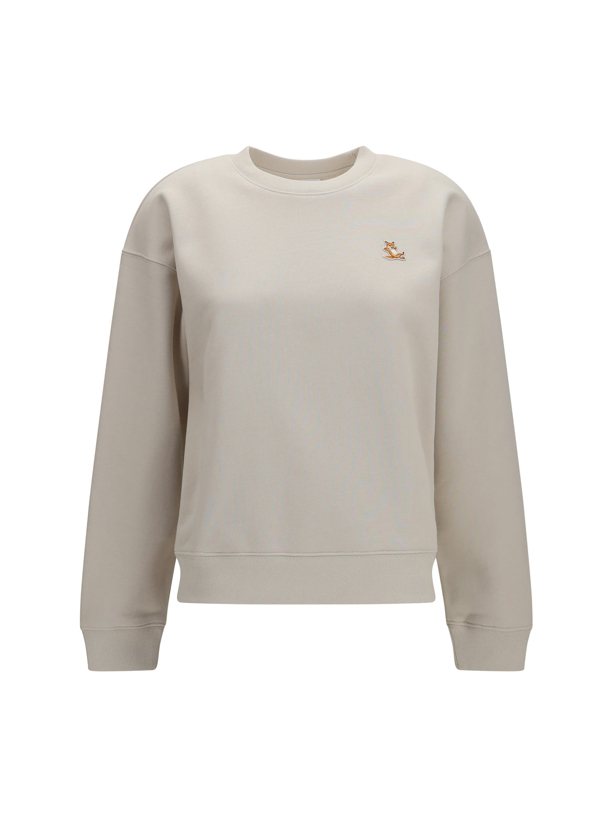 Maison Kitsuné Chillax Fox Comfort crewneck Sweatshirt - Moon Beige