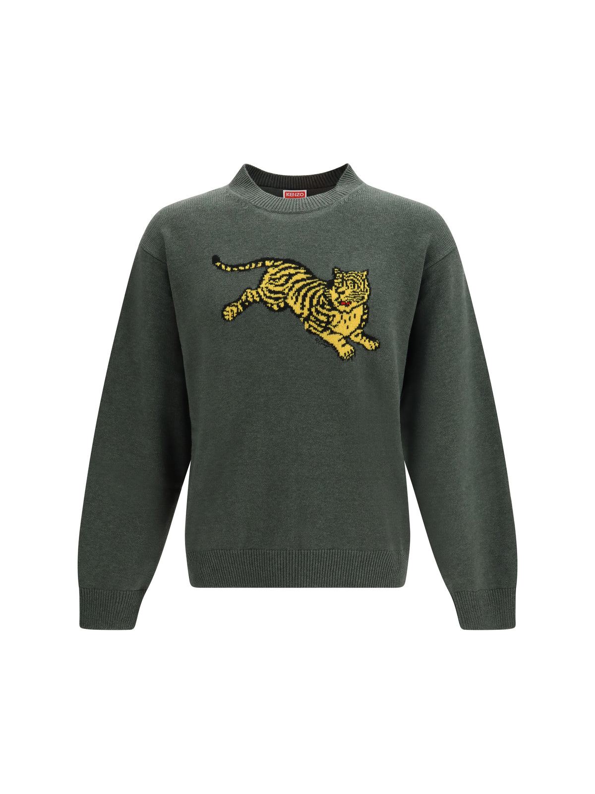 Kenzo Kenzo Jumping Tiger cotton Sweatshirt - Dark Khaki
