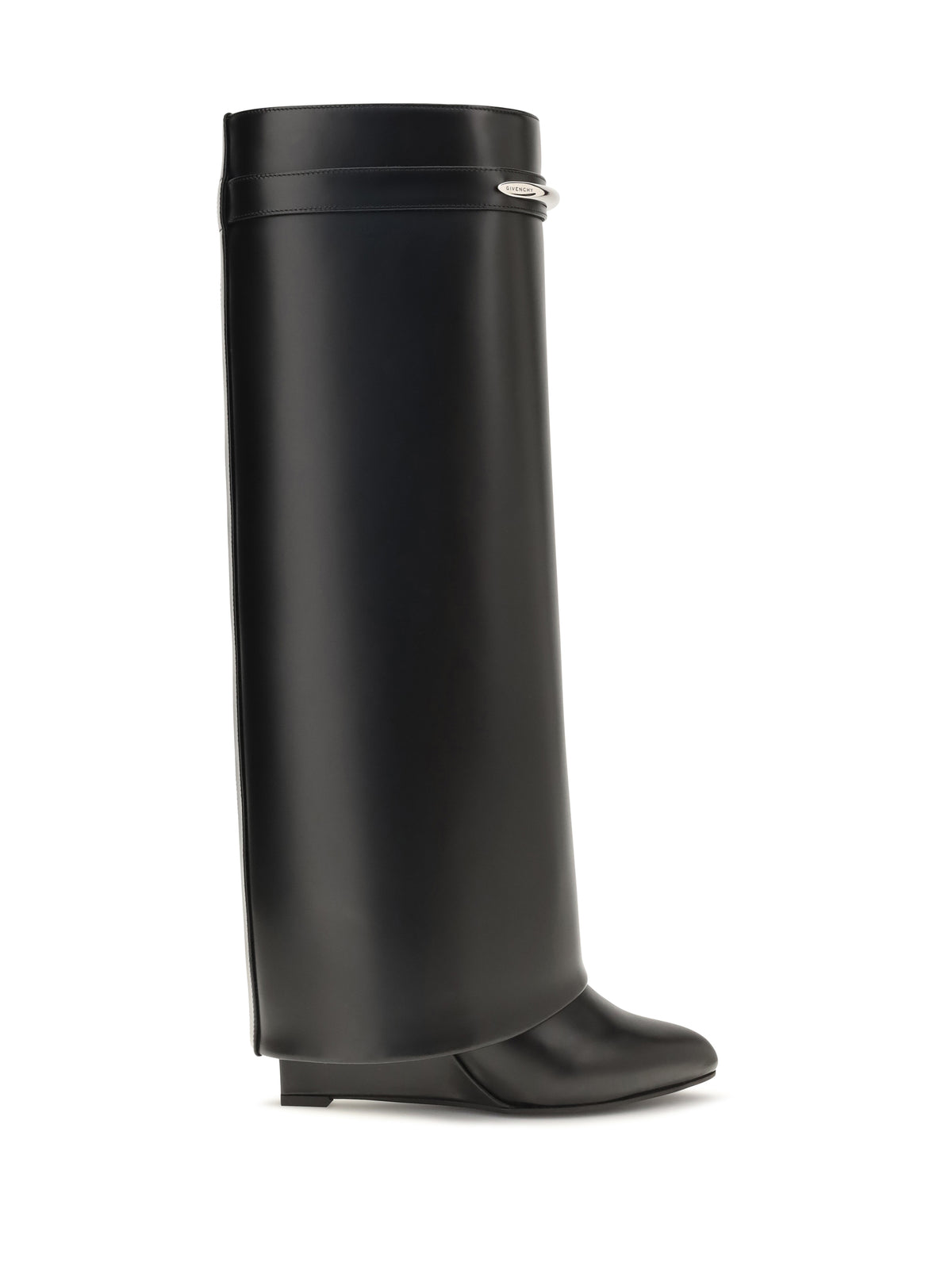Givenchy Leather Shark Boots - Black/Silvery