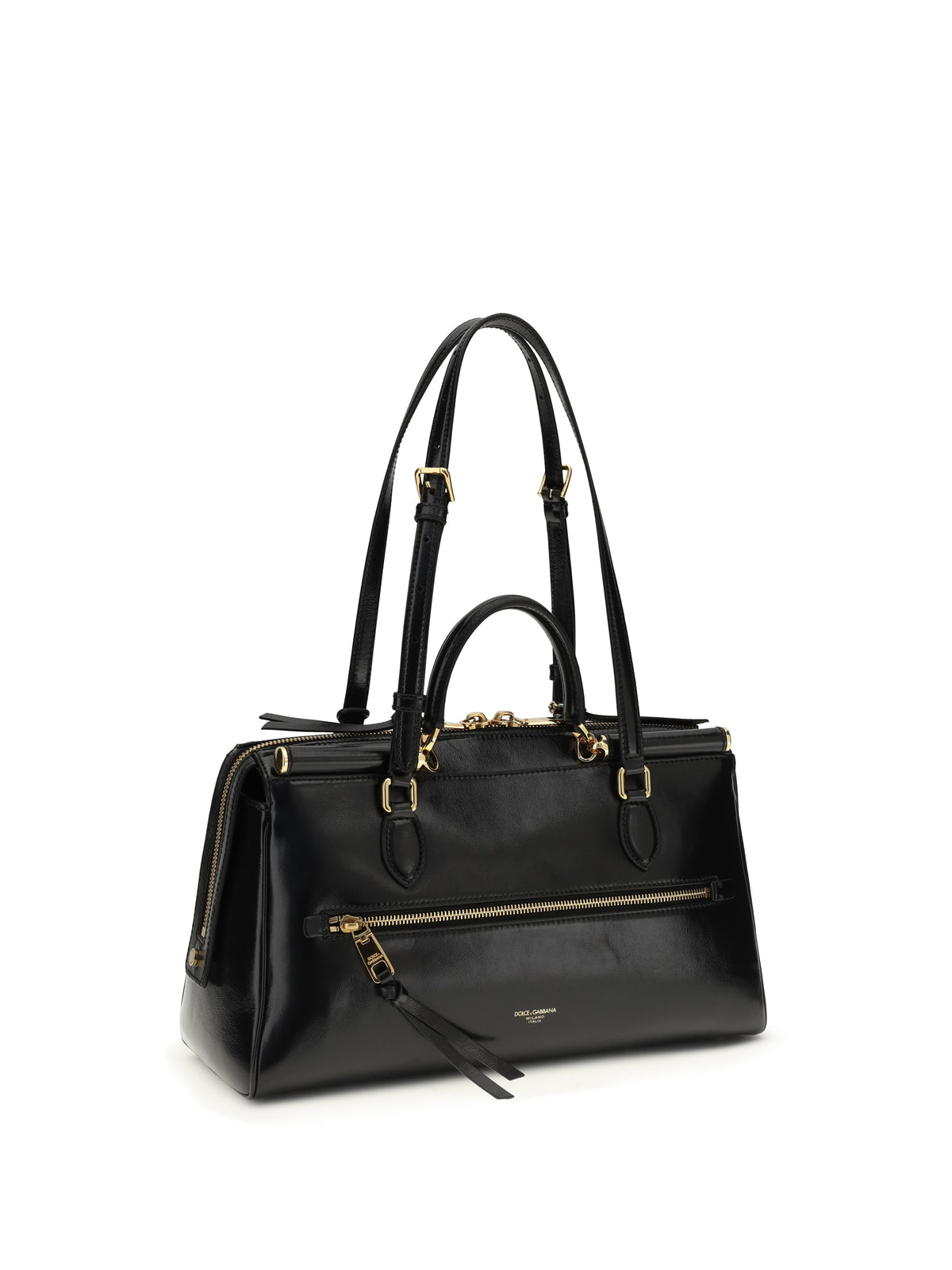 Dolce & Gabbana Vittoria medium Handbag - Black/Ottone