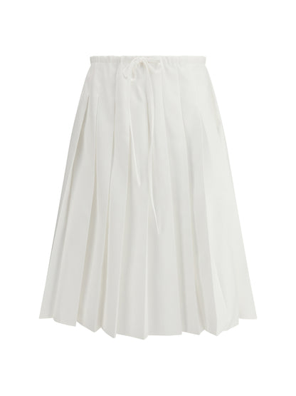 Prada Pleated jersey Skirt - White