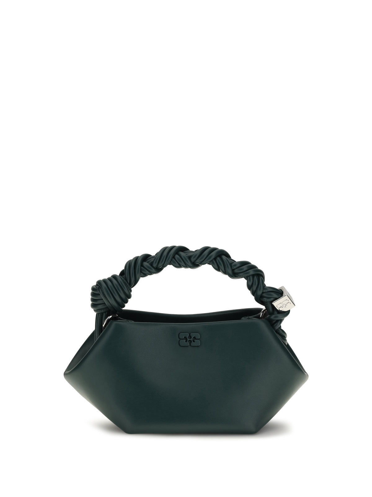 Ganni Mini Bou leather Handbag - Dark Green