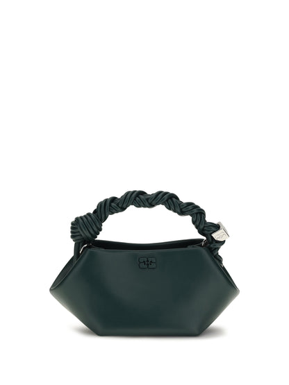 Ganni Mini Bou leather Handbag - Dark Green