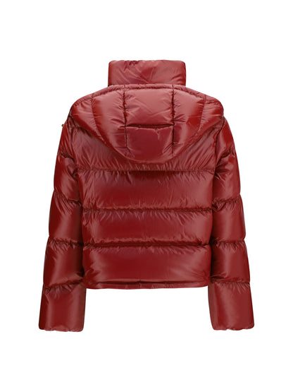 Moncler Niveole short nylon Down Jacket - Medium Red