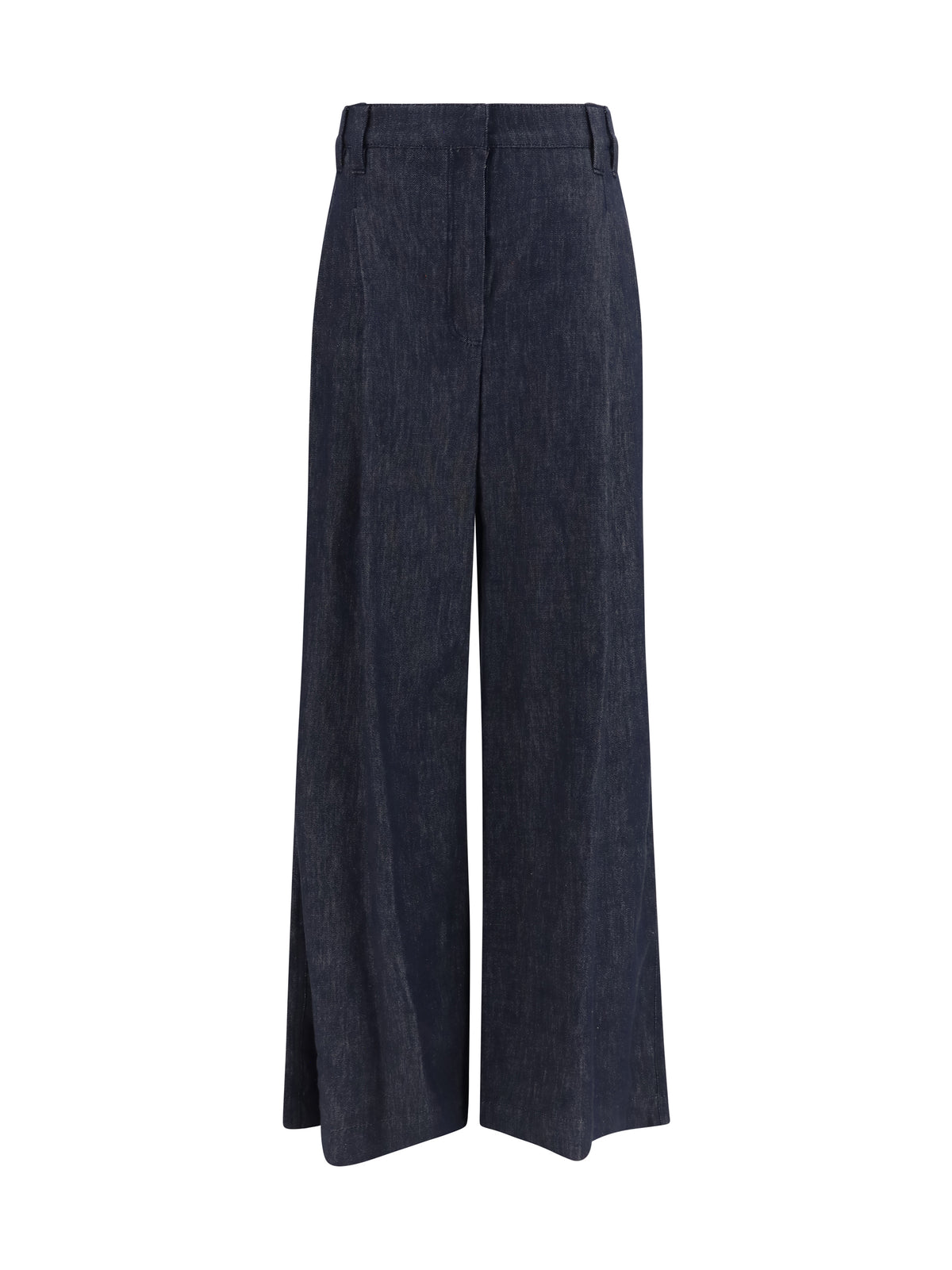 Brunello Cucinelli Denim effect twill wide Pants - Blue