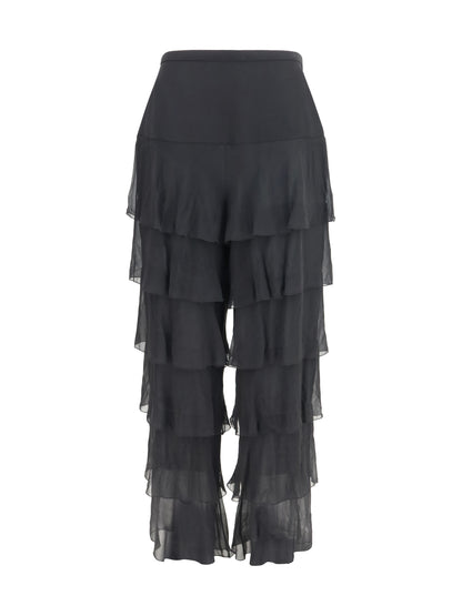 Valentino Baloon Pants in Georgette - Black