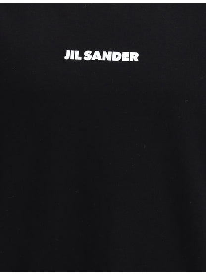 JIL SANDER Crew-neck cotton T-shirt with printed logo