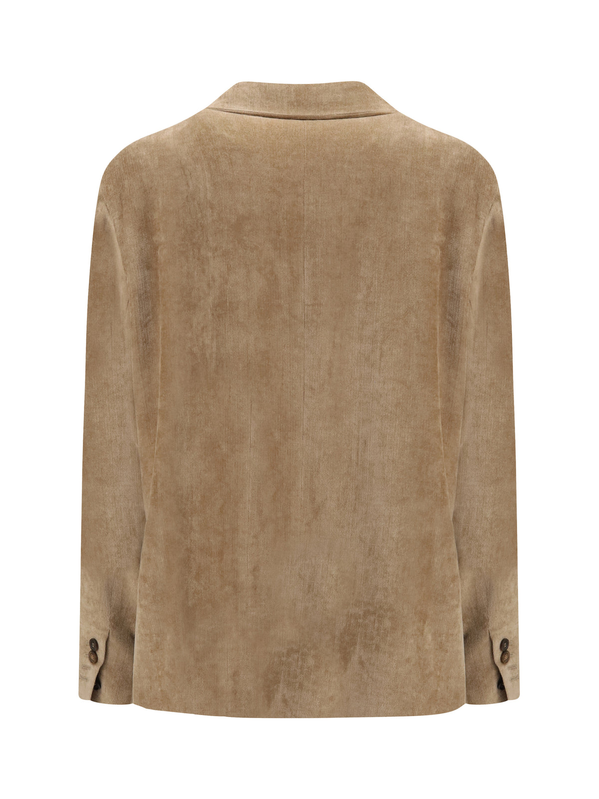Brunello Cucinelli Fluid corduroy Jacket with monile - Cappuccino