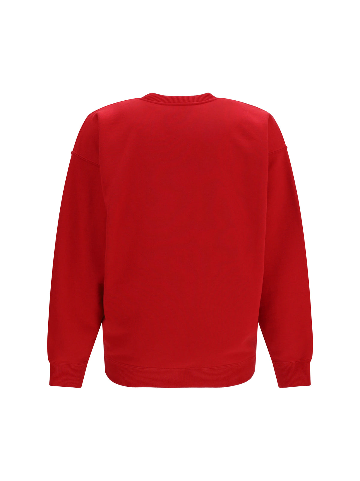 Saint Laurent Cotton crewneck Sweatshirt with Saint Laurent Paris embroidery - Rouge/Multicolor