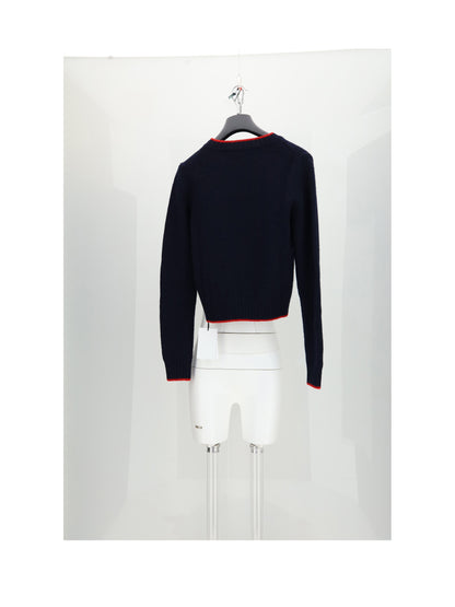 Celine CREWNECK SWEATER - Navy/Red