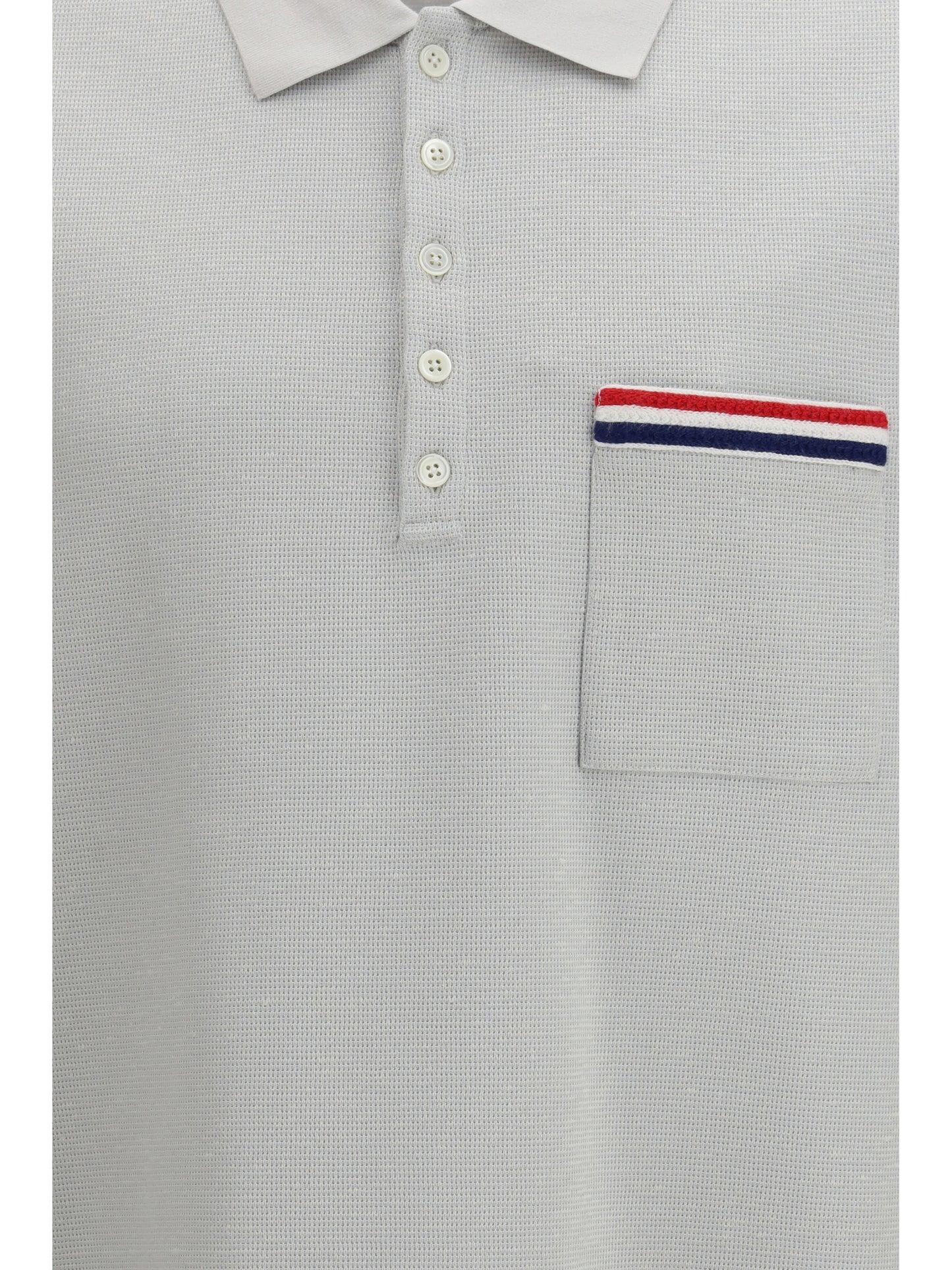 THOM BROWNE Short-sleeve Polo with chest pocket