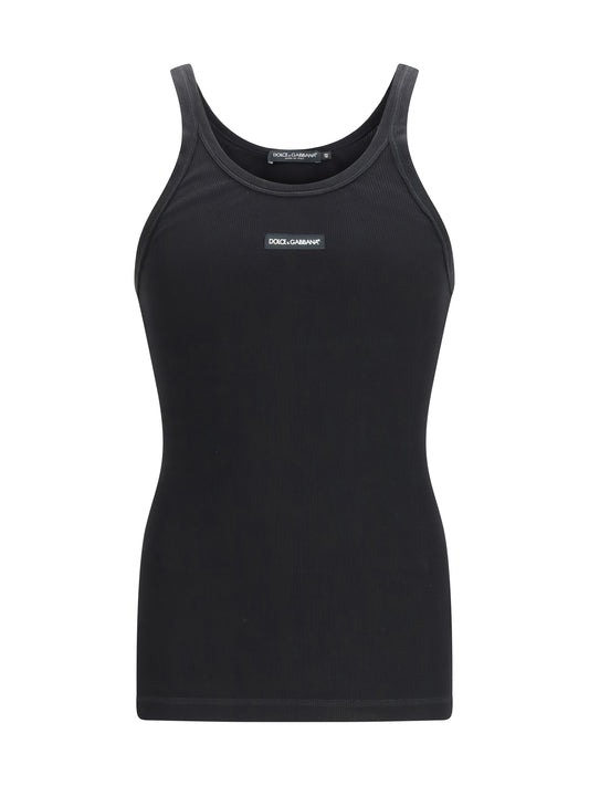 DOLCE & GABBANA Cotton printed tank Top
