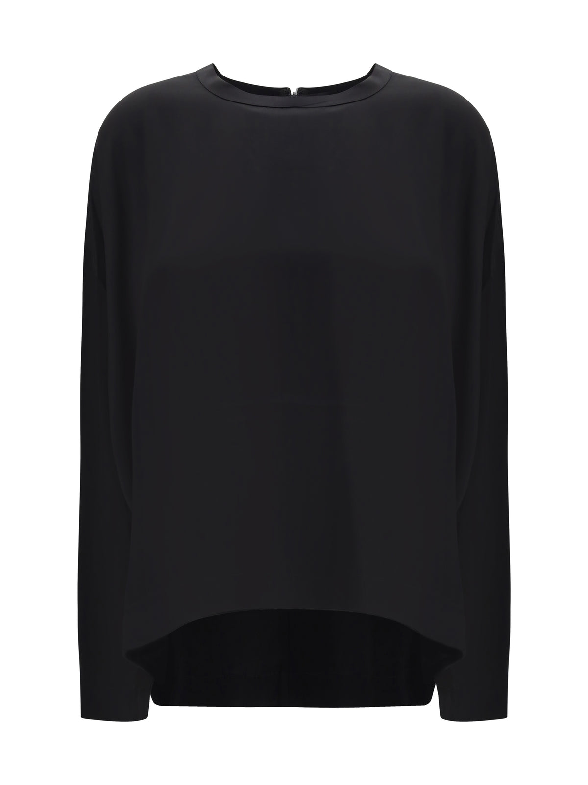 Toteme Boxy Satin Top - Black