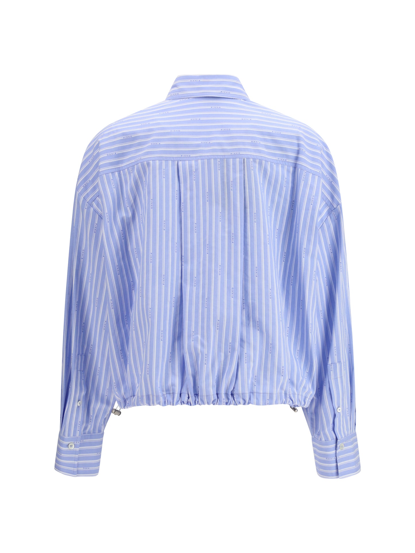 PINKO Cropped Shirt with all-over pinko print