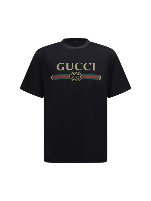Gucci Printed silk-blend jersey T-shirt - Black/Mc
