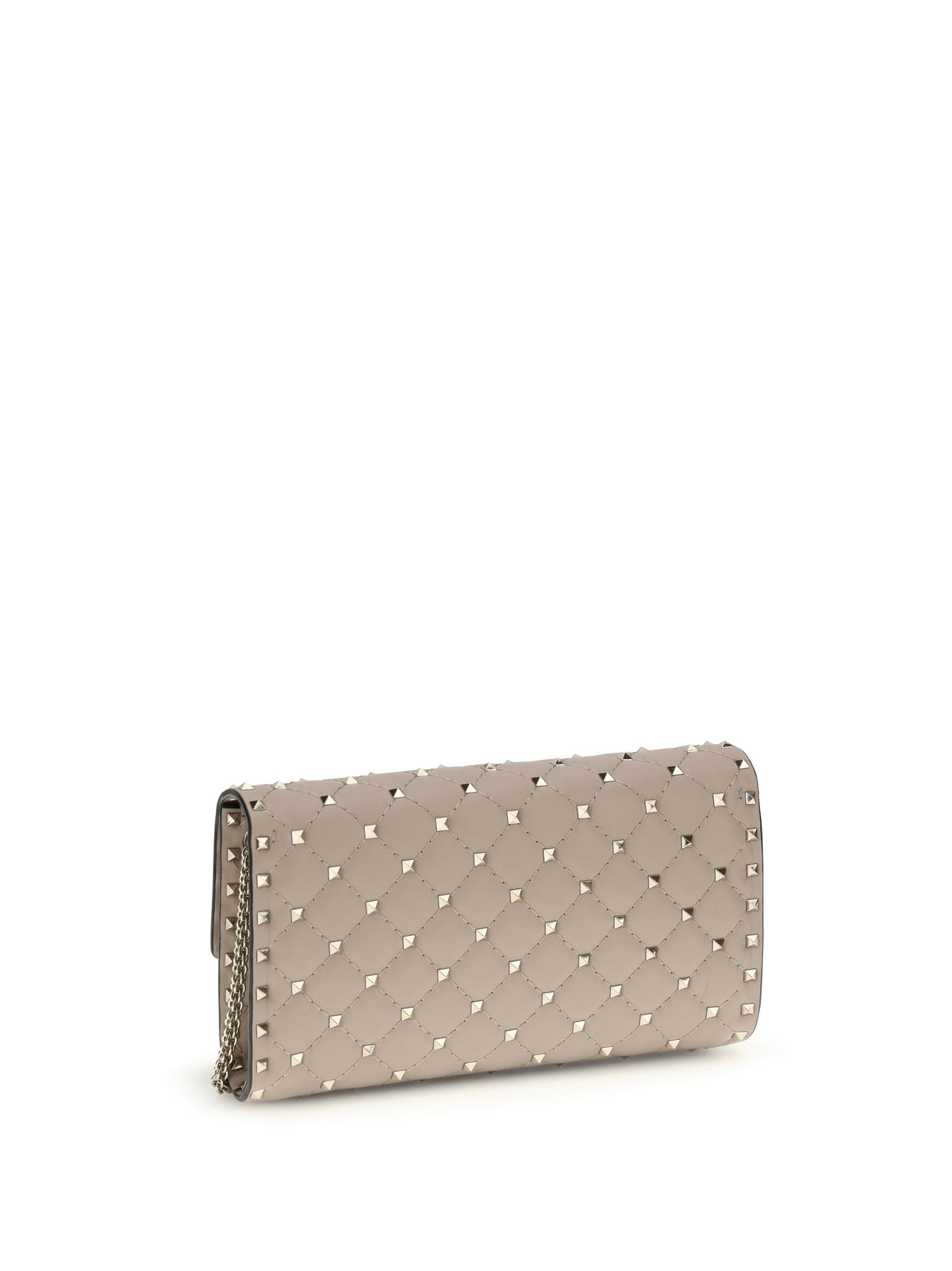 Valentino Garavani Rockstud Spike quilted Nappa Shoulder Bag - Poudre