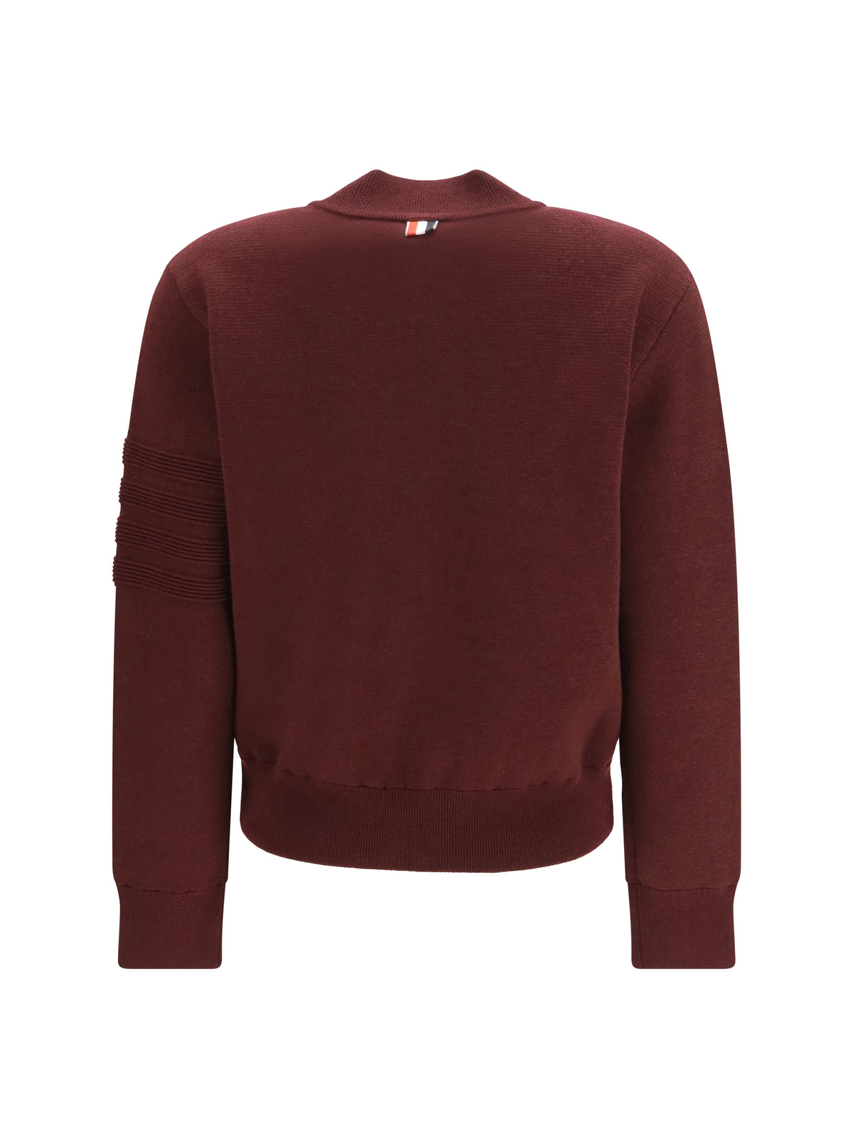 Thom Browne Ottoman Milano Stitch 4-Bar Bomber Jacket - Burgundy