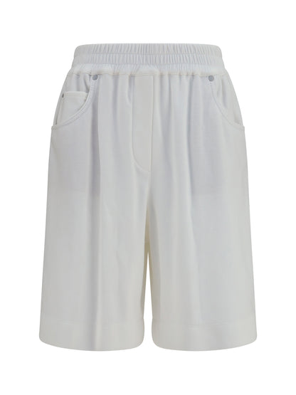 Brunello Cucinelli Cotton piqué Shorts - Offwhite