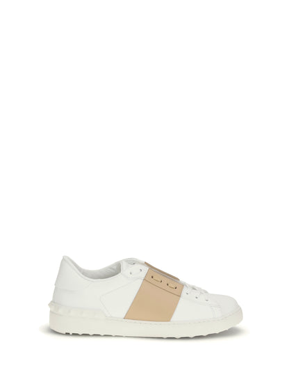 Valentino Garavani Open Sneakers - White/Sahara Beige/White