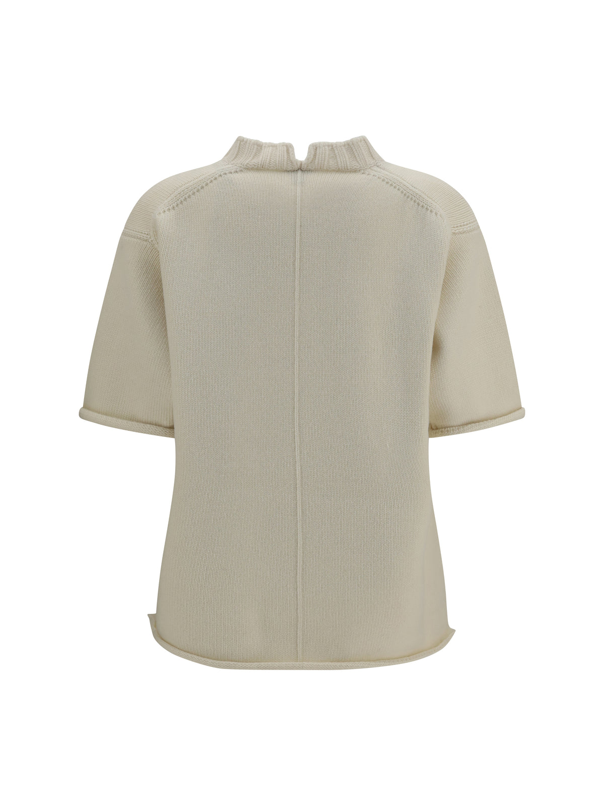 Bottega Veneta Wool and cashmere-blend knit T-shirt - Rice