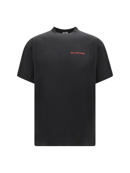Balenciaga Cotton logo T-shirt - Black
