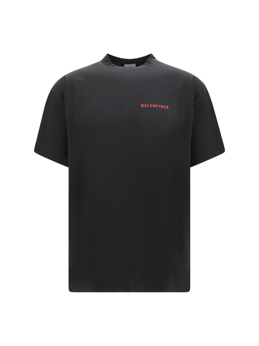 Balenciaga Cotton logo T-shirt - Black