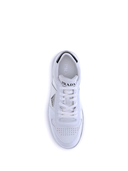 Prada Leather Sneakers - Bianco+Nero