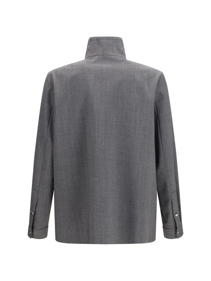 VALENTINO Mouliné wool shirt Jacket