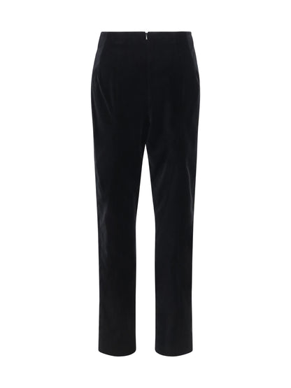 Khaite Ryden cotton-velvet Pants - Black