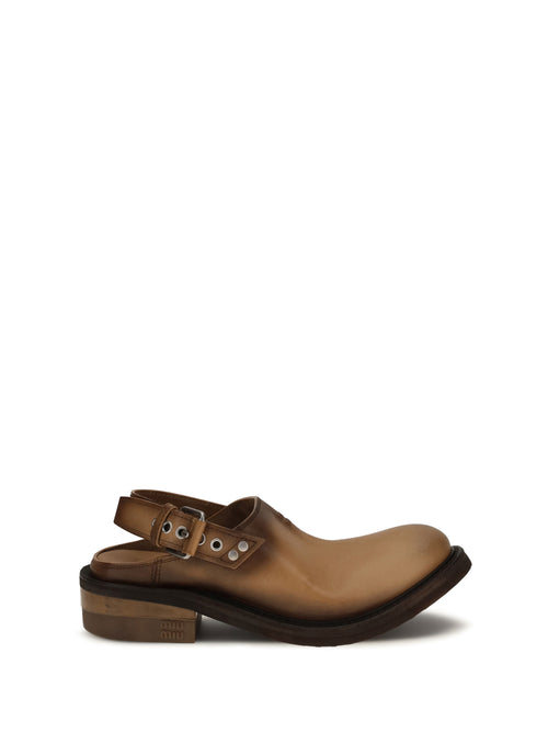 Miu Miu Foule leather Mules